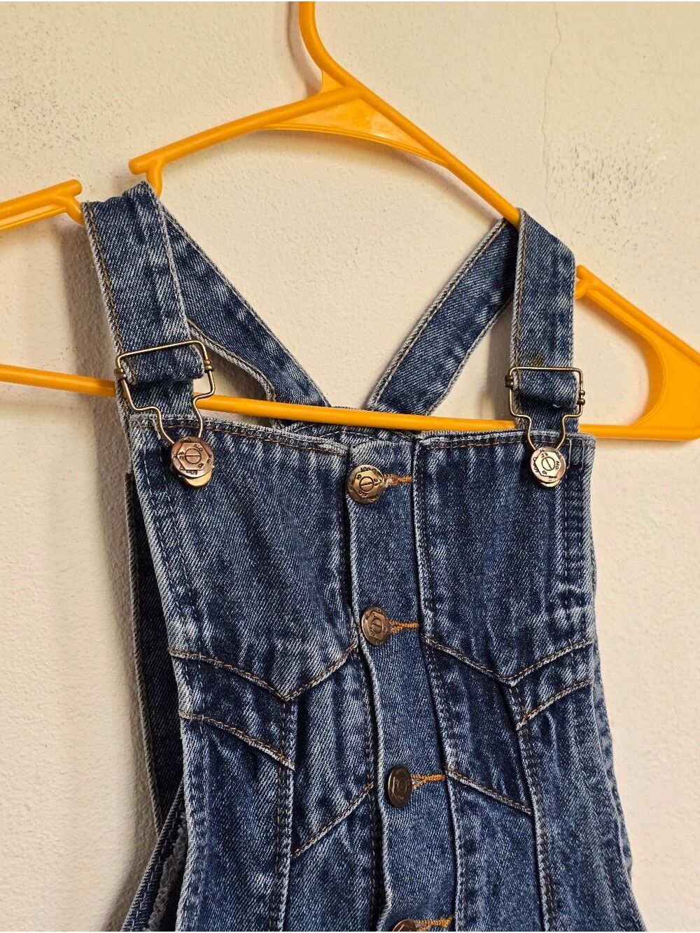 Disney Mickey Mouse Denim Overall Dress RX Jeans Distressed Size Medium - Picture 7 of 17